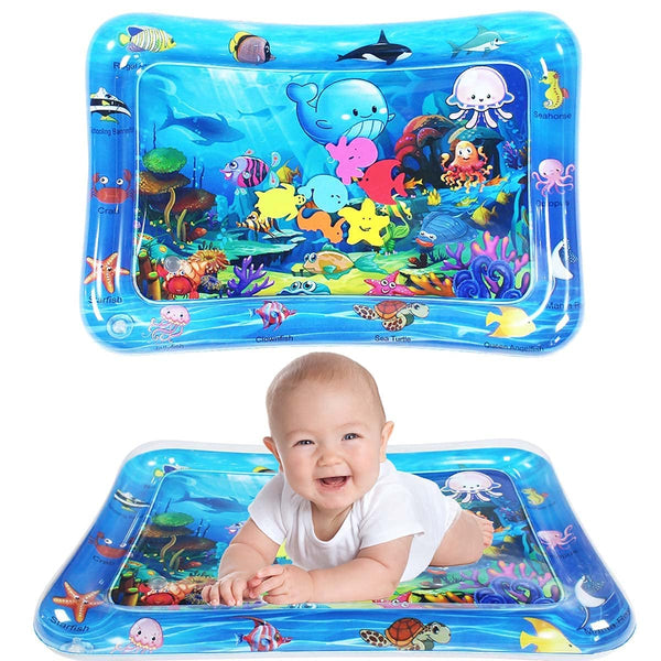 Baby Kids Water Mat Toys Inflatable Tummy Time Leakproof Water Mat