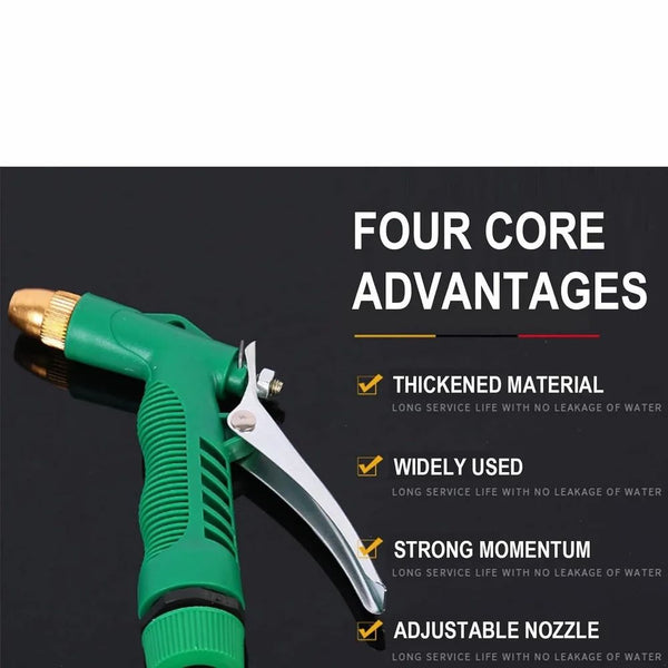 High Pressure Water Spray Gun Nozzle for Car, Plants Multi Functional for Gardening Car Washing, Plastic/Green