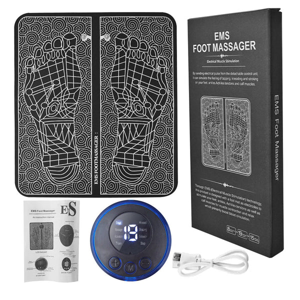Portable Folding Ems Foot Massage Pad Relax Usb Remote Electric Foot Circulation Reflexology Massager Mat